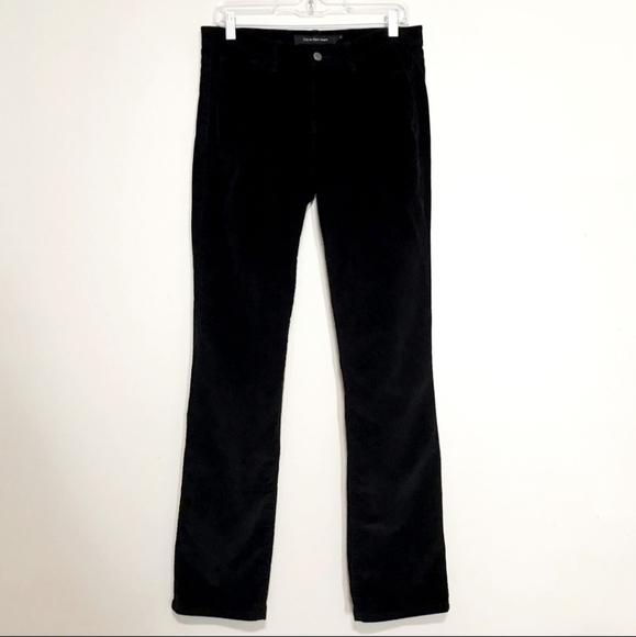 Calvin Klein Black Corduroy Pants Straight Women's 12 Classic Neutral Everyday - Picture 2 of 9